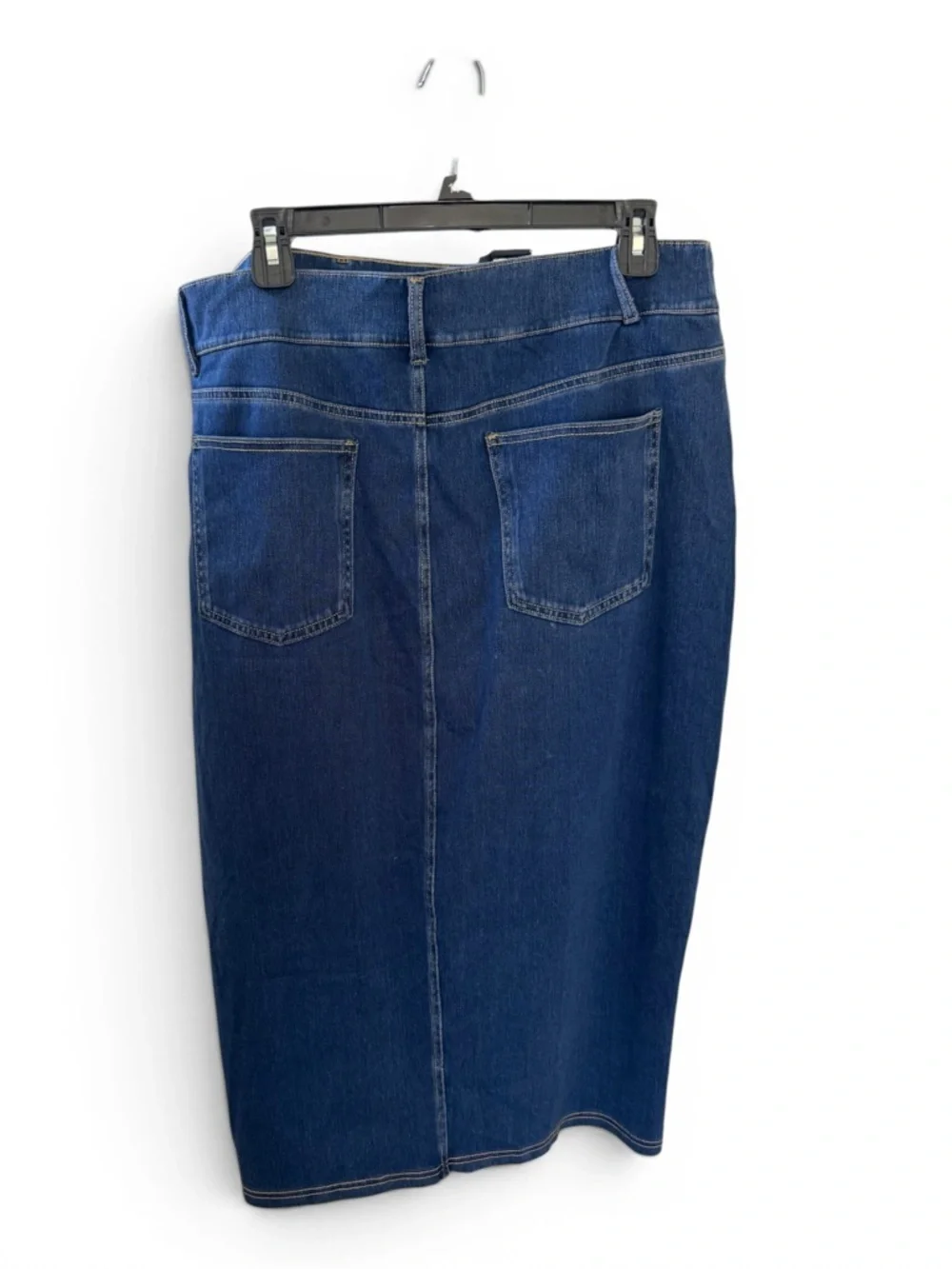 Halara Flex™ High Waisted Pockets Bodycon Washed Denim Casual Midi Skirt